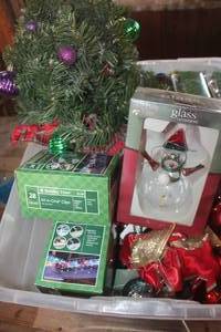 lot 4069 image: Rubbermaid of Christmas Ornaments and More