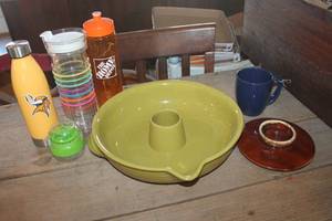 lot 4074 image: Large Ceramic Chicken Stoneware Roaster & More