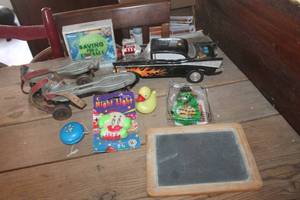 lot 4113 image: Vtg. Metal Roller Skates, NIP Night Light & More