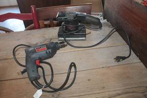 lot 4171 image: Black and Decker Sander and Drill