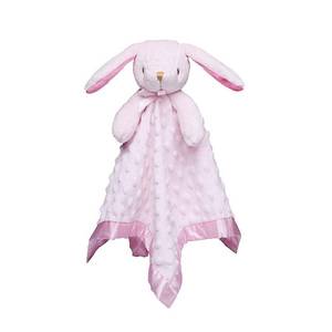 lot 45262 image: Bunny Security Blanket Baby Girl Gifts Newborn Soft Pink Lovie for Infant and Toddler Snuggle Toy Stuffed Animal, Pink 16 Inch - Retail $14