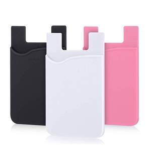 lot 45336 image: 2 Pack Silicone Adhesive Card Holder for Back of Phone, Stick on Wallet Pocket Credit Card Pouch Sleeve Compatible for iPhone 17 16 15 14 13 12 Pro Max, iPad, Samsung Galaxy, Tablet - Retail $6