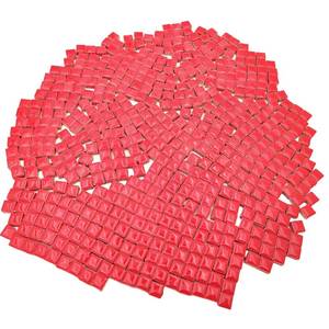 lot 45350 image: 500PCS  1.1LB Square Ceramic Mosaic Tiles, 0.4 x 0.4 inch Handmade Making Creative Micro Mosaic Tiles for DIY Art and Home Decorations (Red) - Retail $17