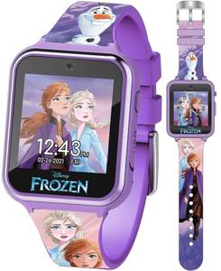 lot 45391 image: Disney Frozen II Kids Smart Watch - Touchscreen with Games, Camera, Step Counter, Alarm, Timer, and Printed Silicone Strap - Fits Wrists 5.5 to 8.0 - Retail $28