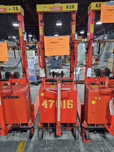 lot 6009 image: Industrial Pallet Jack with Optima Yellow Top Battery