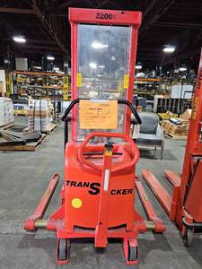 lot 6018 image: Interthor Electric Walk-Behind Pallet Stacker 2200lb Capacity