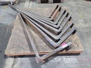 lot 6021 image: Industrial Forklift Forks - 4 Sets