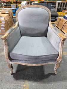 lot 6023 image: French Provincial Style Upholstered Armchair