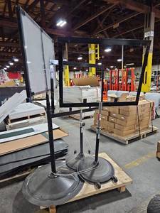 lot 6068 image: Professional Mobile Whiteboard Display Stand with Wheels