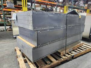 lot 6098 image: Industrial Metal Storage Bins with Dividers