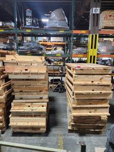 lot 6108 image: Bulk Lot of Wooden Shipping Pallets