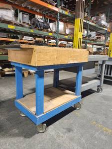 lot 6112 image: Industrial Workshop Carts with Wheels - Set of 2