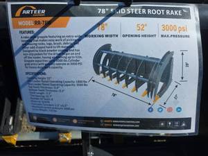 lot 79 image: Arteer 78-inch Skid Steer Root Rake RR-78W