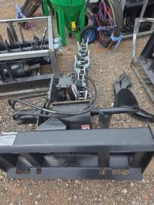 lot 119 image: JCT Skid Steer Trencher Attachment  Hydraulic Drive  Heavy Duty Utility & Drainage Trencher