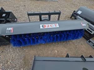 lot 232 image: JCT Hydraulic Powered Angle Broom Skid Steer Attachment