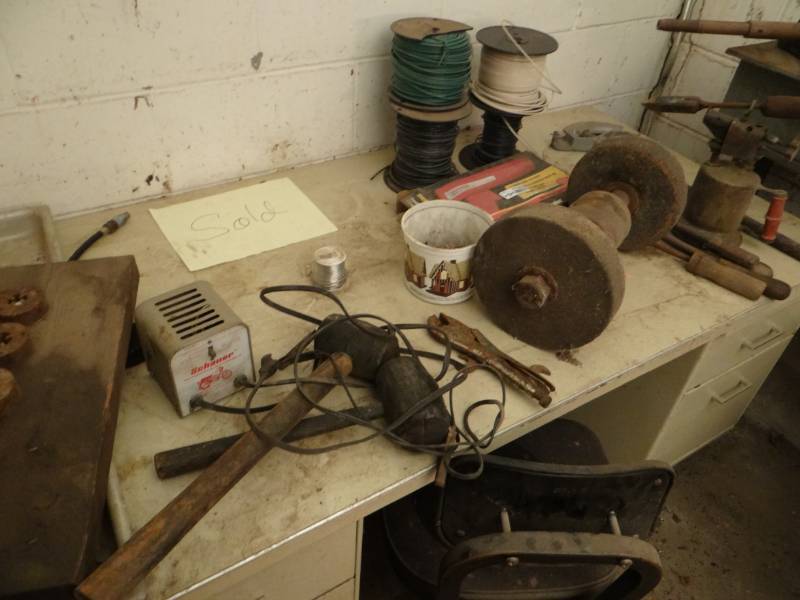 lot 17482 image: Contents on desk, desk not included.