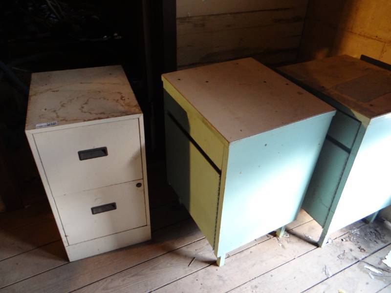 lot 17535 image: 1- 2 drawer file cabinet & 2 metal cabinets.