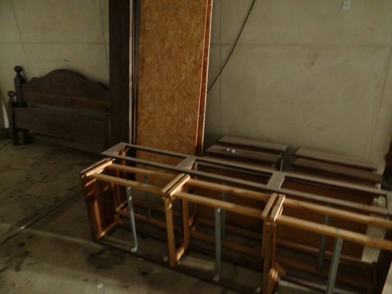 lot 17559 image: FullQueen bed frame wunder storage.
