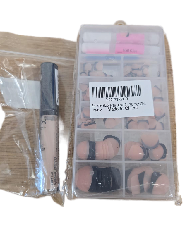 lot 7810 image: NYX HD Studio Concealer Fair Shade with Toe Nails Press-Ons
