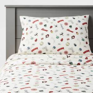 lot 13916 image: Queen Size Marvel Icons Kids Sheet Set - The Marvel Collection by Pillowfort