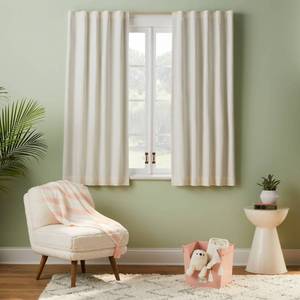 lot 13918 image: 63 Blackout Chambray Cotton Kids Panel Cream - Pillowfort