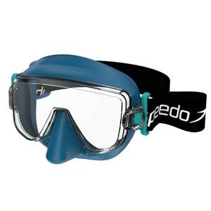 lot 15332 image: Speedo Adult Travel Dive Mask - BlueBlack Silicone Snorkeling Gear, Ages 14