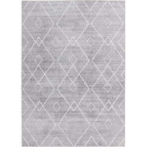 lot 30557 image: Better Homes & Gardens Diamond Machine Washable Indoor Area Rug  -Gray  5 x7 - Retail $89