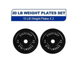 lot 30558 image: BalanceFrom Olympic Bumper Plate Weight Plate, 10 lbs Pair- Black