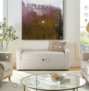 lot 30567 image: Better Homes & Gardens Springwood Storage Bench, Cream - Retail $168