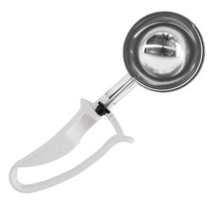 lot 32631 image: Zeroll - 2006 Zeroll Universal Standard Length EZ Disher Food Portion Control Scoop Designed for Right or Left Hand Use Dishwasher Safe NSF Approved, 3-Inch, White