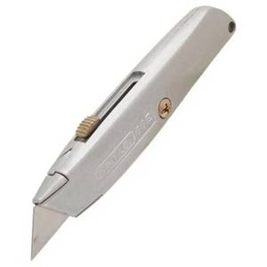 lot 32650 image: Stanley Utility Knife, 2-Pack - 6 in Classic 99 Retractable with Alloy Steel Blades & Handle, Interlocking Nose, 3-Position Blade, Includes 3 Blades