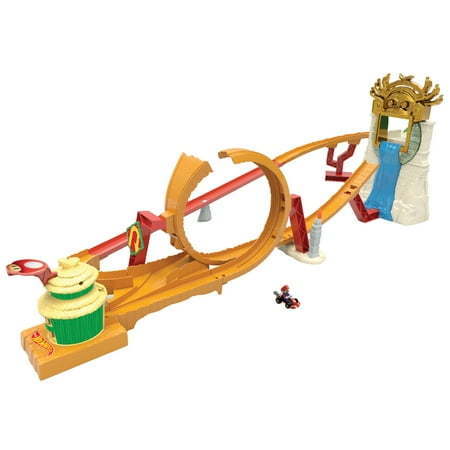 lot 6709 image: Hot Wheels The Super Mario Bros. Movie Jungle Kingdom Raceway Playset  (Missing Car)