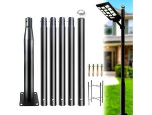 lot 13944 image: Street Light Pole 20Ft, Street Light Poles for Outdoor Lighting,Solar Pole Accessory for Street, Suitable for Farm, courtyards, Parks, and Roads (11476) - Retail $103