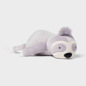 lot 13949 image: Sloth Weighted Plush Kids Throw Pillow Gray - Pillowfort