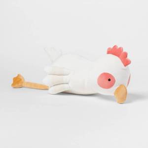 lot 13953 image: Chicken Weighted Plush Kids Throw Pillow White - Pillowfort