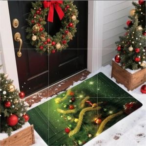 lot 30595 image: Christmas Door Mat 17x30 Inches, Non-Slip Silicone Holiday Floor Mat