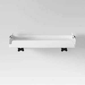 lot 30601 image: Box with various items ,Fold Down Loft Tray Nightstand White - Room Essentials Sturdy Steel, Multipurpose, No Assembly Required - Retail $100