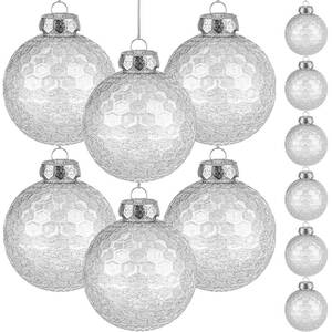 lot 32712 image: 12 Pcs 3.15 Inch Glitter Christmas Balls