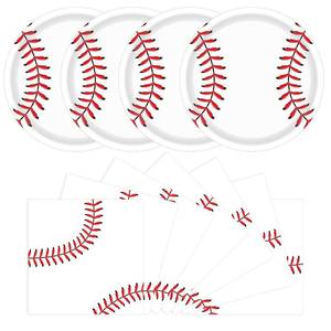 lot 32729 image: 40Pcs Baseball Party Supplies Bundle Serves 20