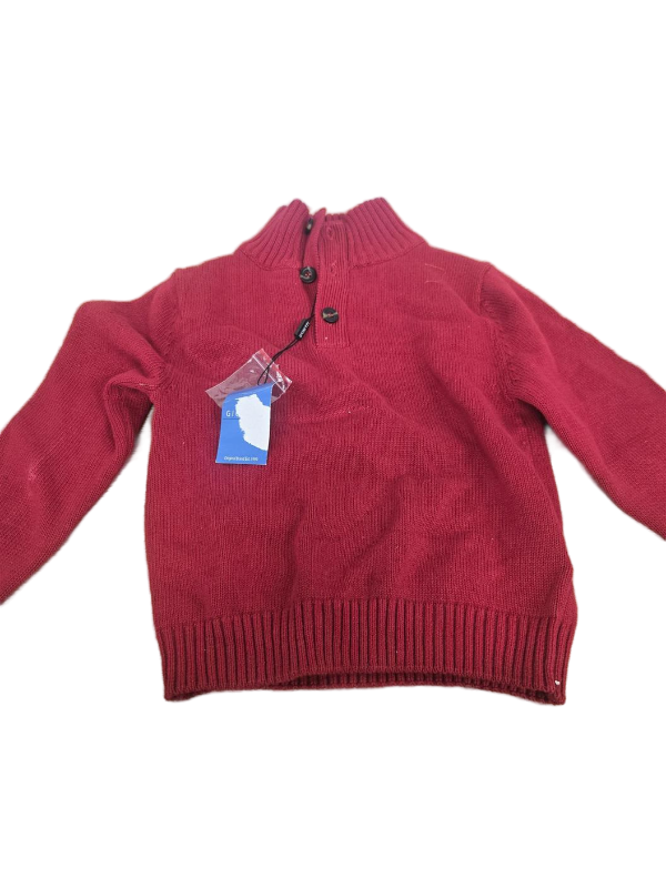 lot 7278 image: Red Knit Sweater with Elbow Patches Size 5Y