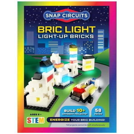 lot 6724 image: Snap Circuits BRIC Light - 3D Building & Electric Circuit Kit  Light-Up Bricks Construction  DIY 10 Projects  Snap Assembly  STEM Play Toy  Kids 8