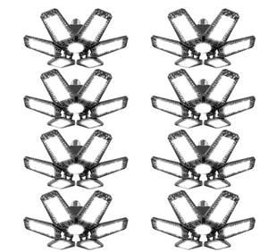 lot 13974 image: Garage Lights 8 Pack 160W, 16000LM LED Garage Lights with 61 Deformable Panels 6500K Screw in LED Shop Lighting for Workshop, Basement Support E26E27