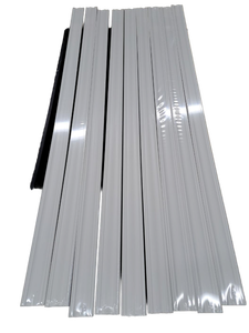 lot 13975 image: Art 3D 9 Piece White Wall Molding 56.5 in