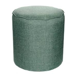lot 30611 image: Armoire Cottage Collection Scalloped ottoman Green Linen - Retail $50