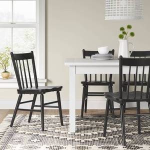 lot 30640 image: Set of 2 Hassell Wood Dining Chair Black - Threshold - Retail $250