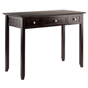 lot 30660 image: Winsome Burke Writing Desk with Drawers  Coffee Finish - Retail $181