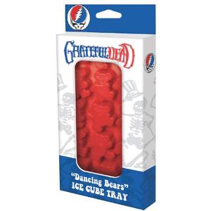 lot 32854 image: ICUP Grateful Dead Ice Cube Mold Tray  Freezer Bar Items Shapes & Trays  Rock Specialty Molds  Officially Licensed Blue 8.5 x 4.5 x .9