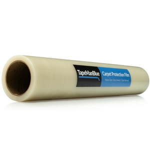 lot 33007 image: Carpet Protection Film  36 inch x 200 feet  Clear Self-Adhesive Protector Film for Carpets
