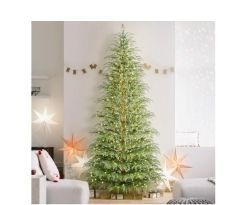 lot 30044 image: My Texas House 9ft Christmas Tree 600 Warm Twinkle Lights Pre-Lit Green Cypress - Retail $360