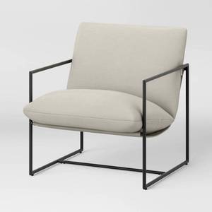 lot 30669 image: Metal Framed Sling Chair Off White - Room Essentials - Retail $100